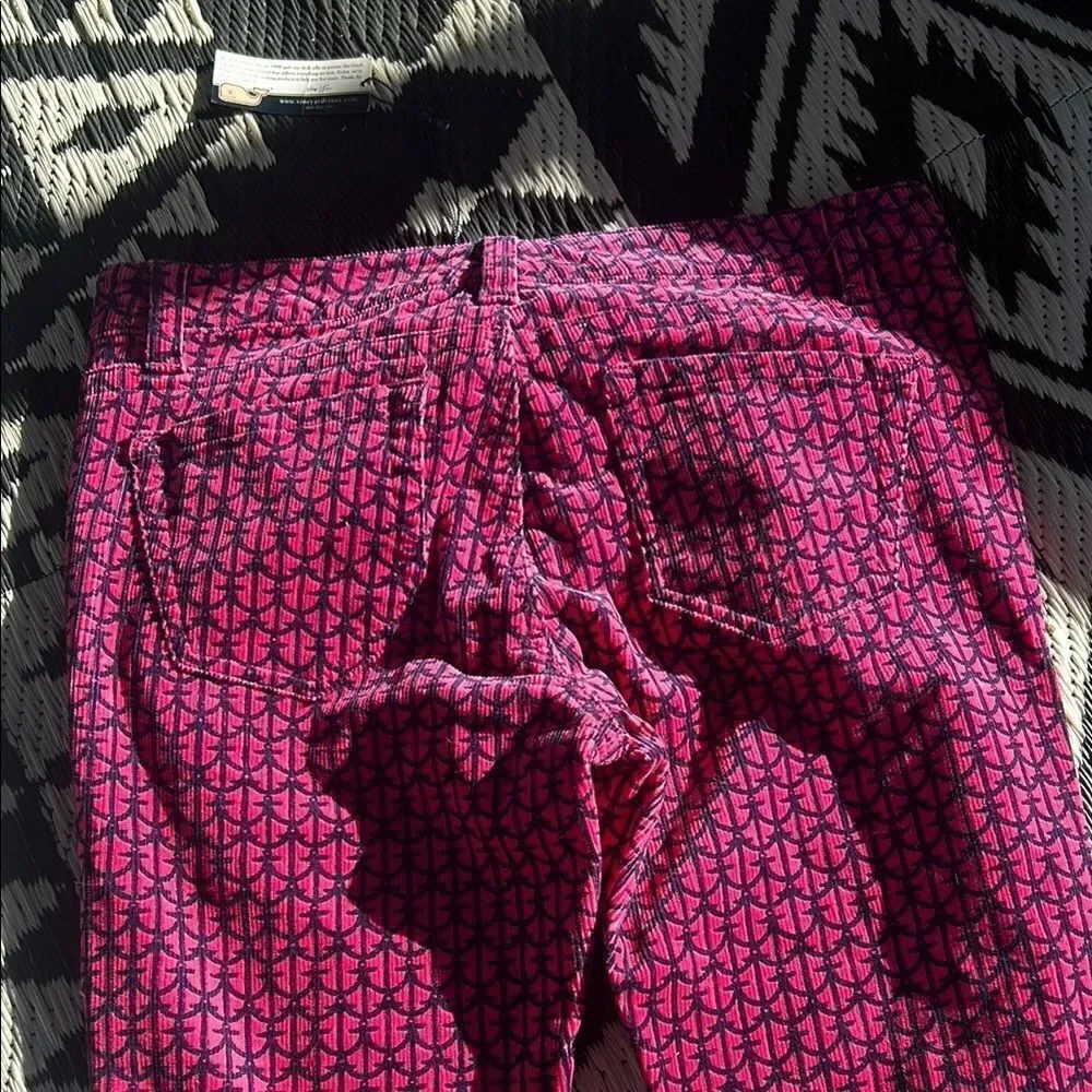 NWT Vineyard Vines Pink and purple corduroy Jeans Size 4   E